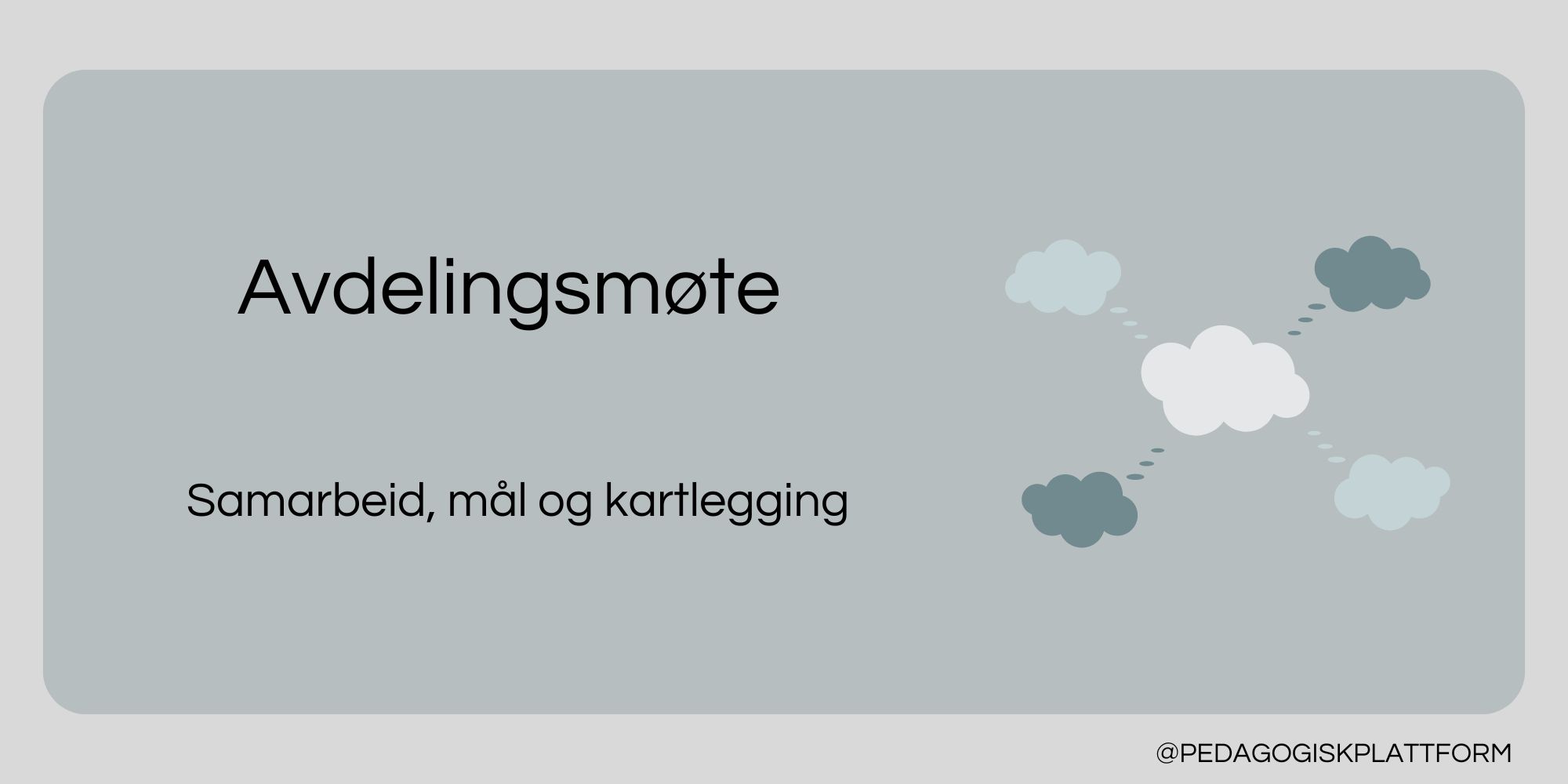 Refleksjonskort avdelingsmøte fremside